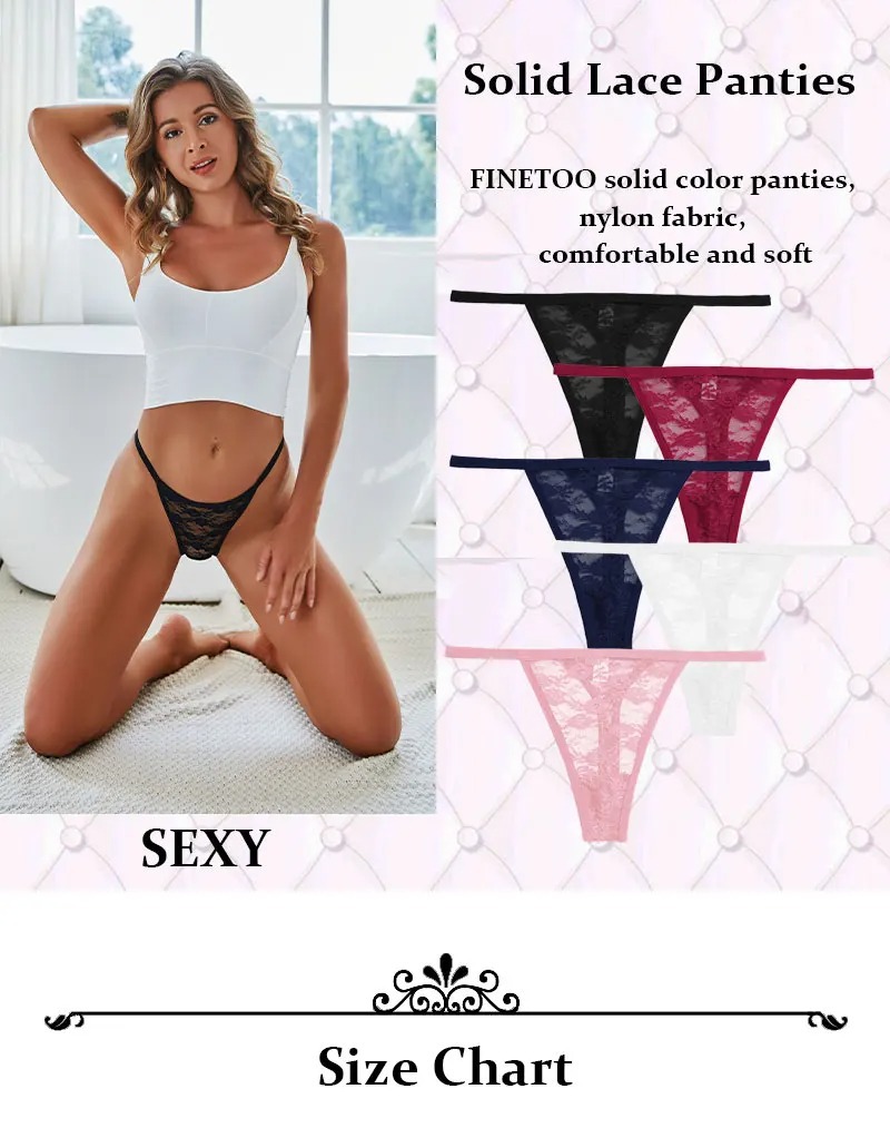 4Pcs Fashion Women's low-rise panties solid color thong Girls Invisible briefs underwear clothing Ladies super soft Hollow out lace panties