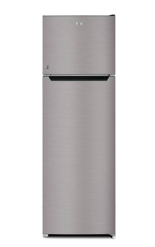 Mika 168L Double Door Fridge - Silver, Direct Cool, Lockable, Toughened Glass Shelves,MRDCD168LSD