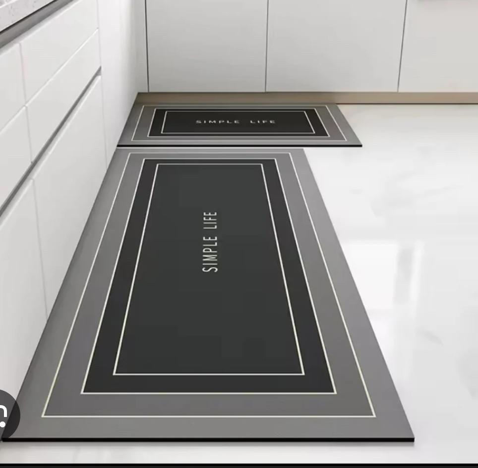 High quality HEAVY grip Rubber underside floor  2pcs set  3D kitchen mat  NON SLIP

Size: 40*60cm
40*120cm