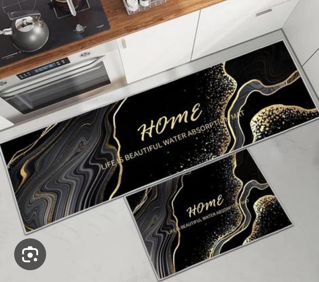 High quality HEAVY grip Rubber underside floor  2pcs set  3D kitchen mat  NON SLIP

Size: 40*60cm
40*120cm
