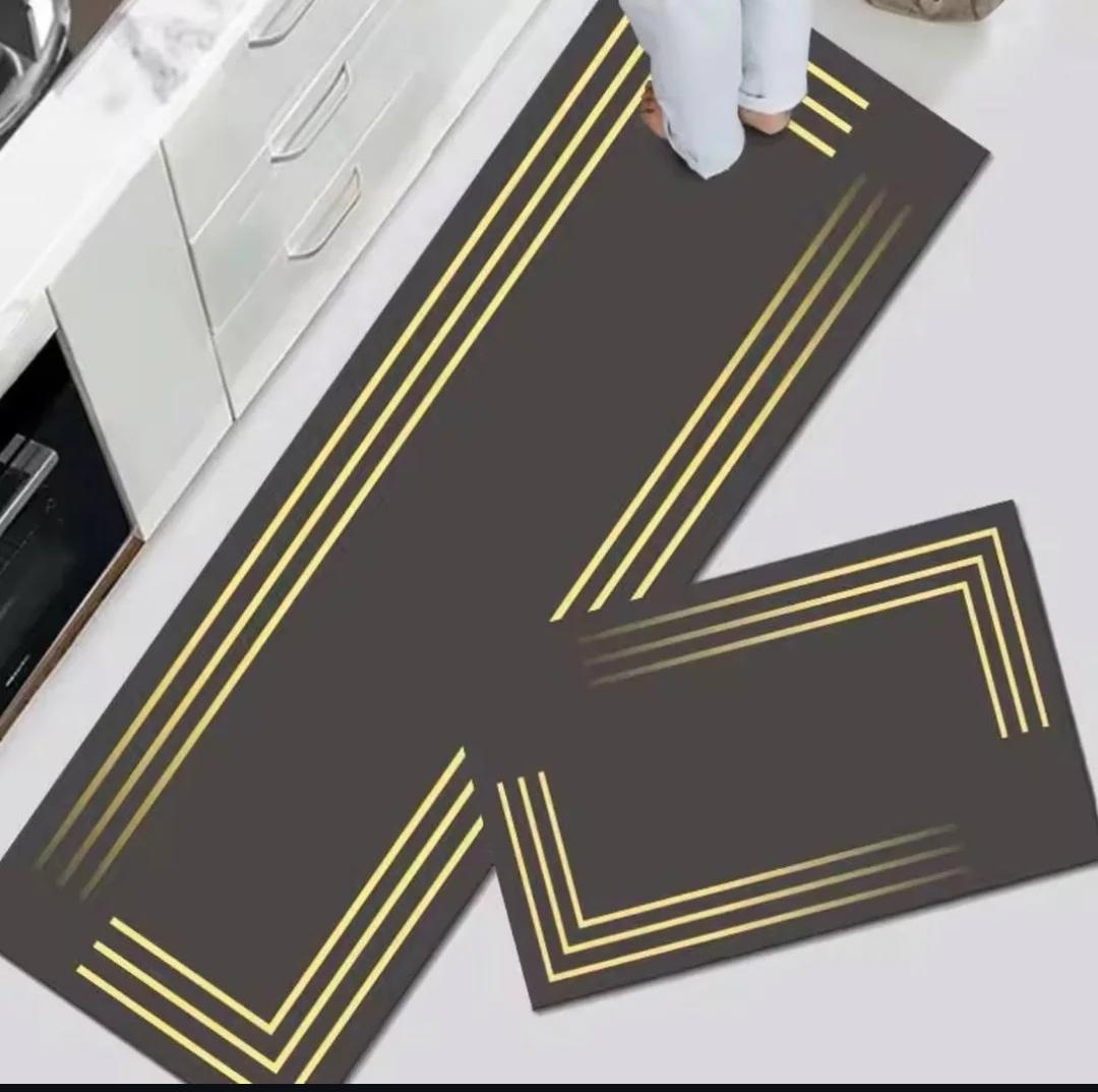 High quality HEAVY grip Rubber underside floor  2pcs set  3D kitchen mat  NON SLIP

Size: 40*60cm
40*120cm