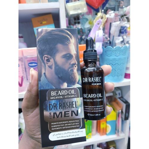 Dr. Rashel Beard Growth Oil - Argan Oil & Vitamin E, 50ml - For Men