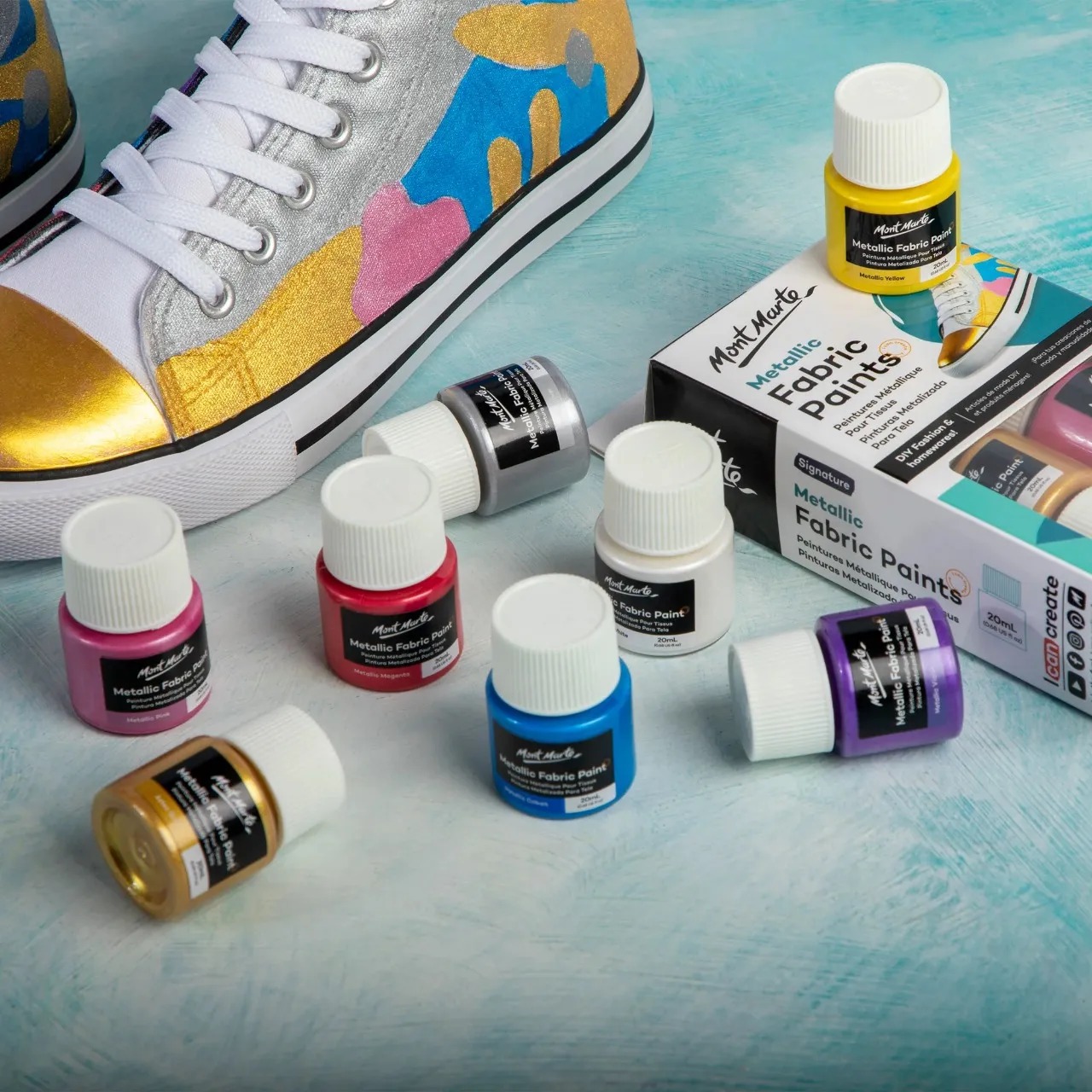 The Signature Metallic Fabric Paint Set 8pc