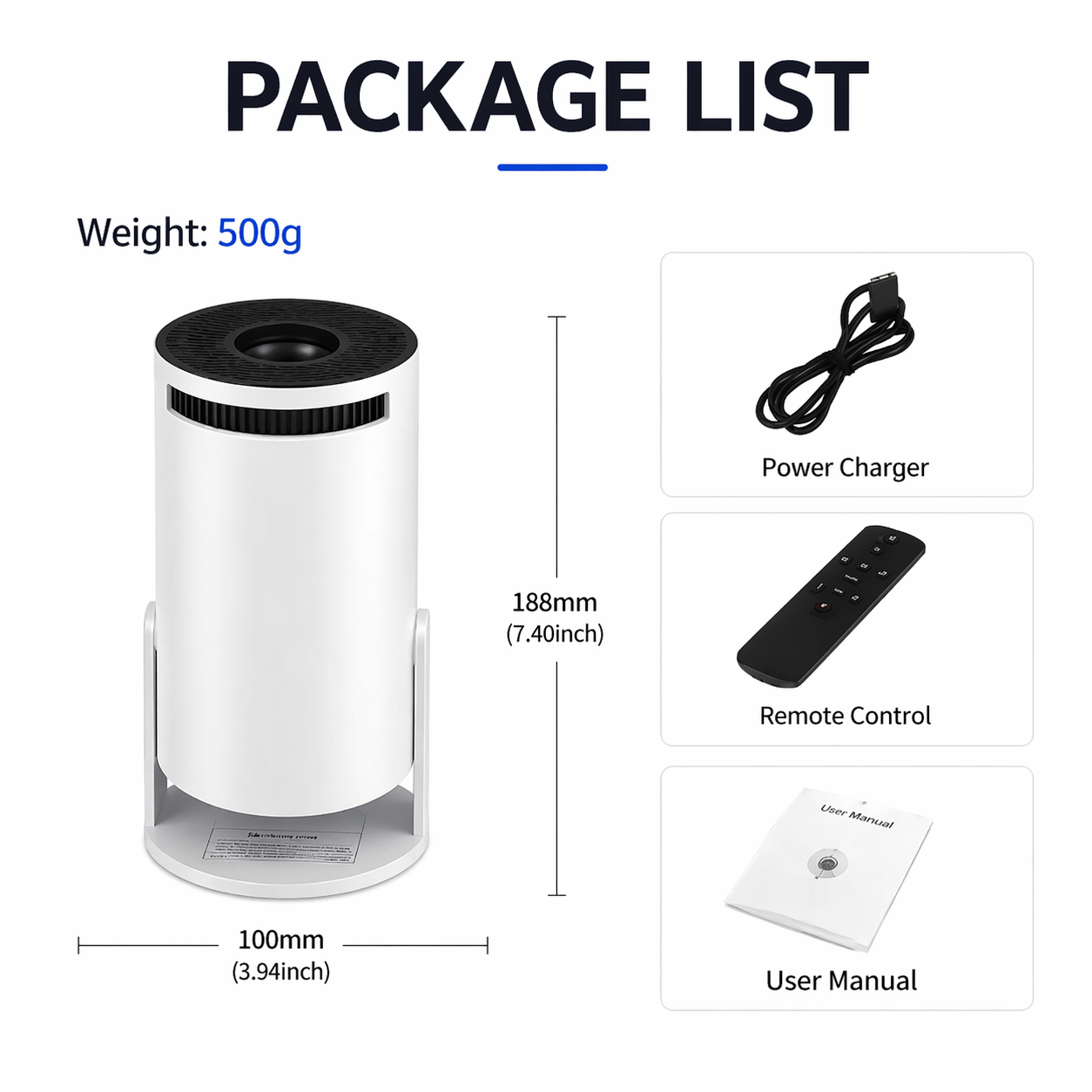 【Today's Deal】2026 new HY300 Pro Projector ,Free HDMI High Speed Cable as Gift, 4K 1080P Support with Android TV 13.0, Movie Projector ,Auto Keystone Compatible for Laptop, PC, Smartphone