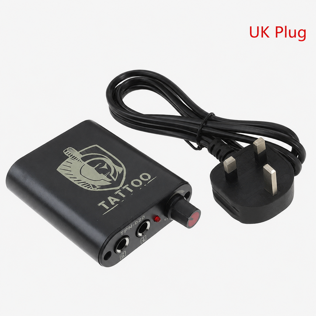 Tattoo Power Supply 0-18V Adjustable Voltage – Compact Tattoo Machine Power Box with UK Plug for Tattoo Pen & Coil Machine