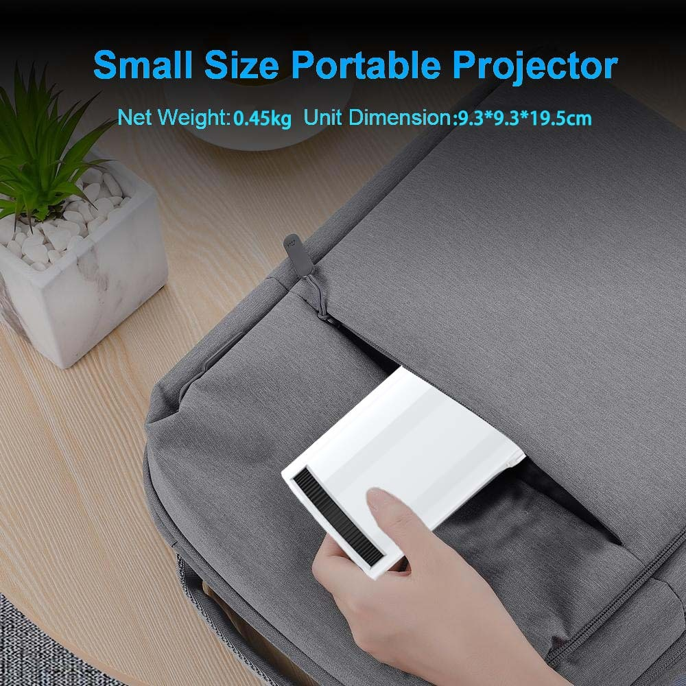 HY300 Mini Projector Portable Home Projector Phone Projector Game Projector 10000 Built-in Games Supports Smartphone Screen Sync