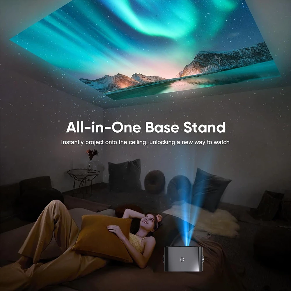 A10 Android Projector 4K Support – Smart Home Theater Projector with Auto Focus & Auto Keystone