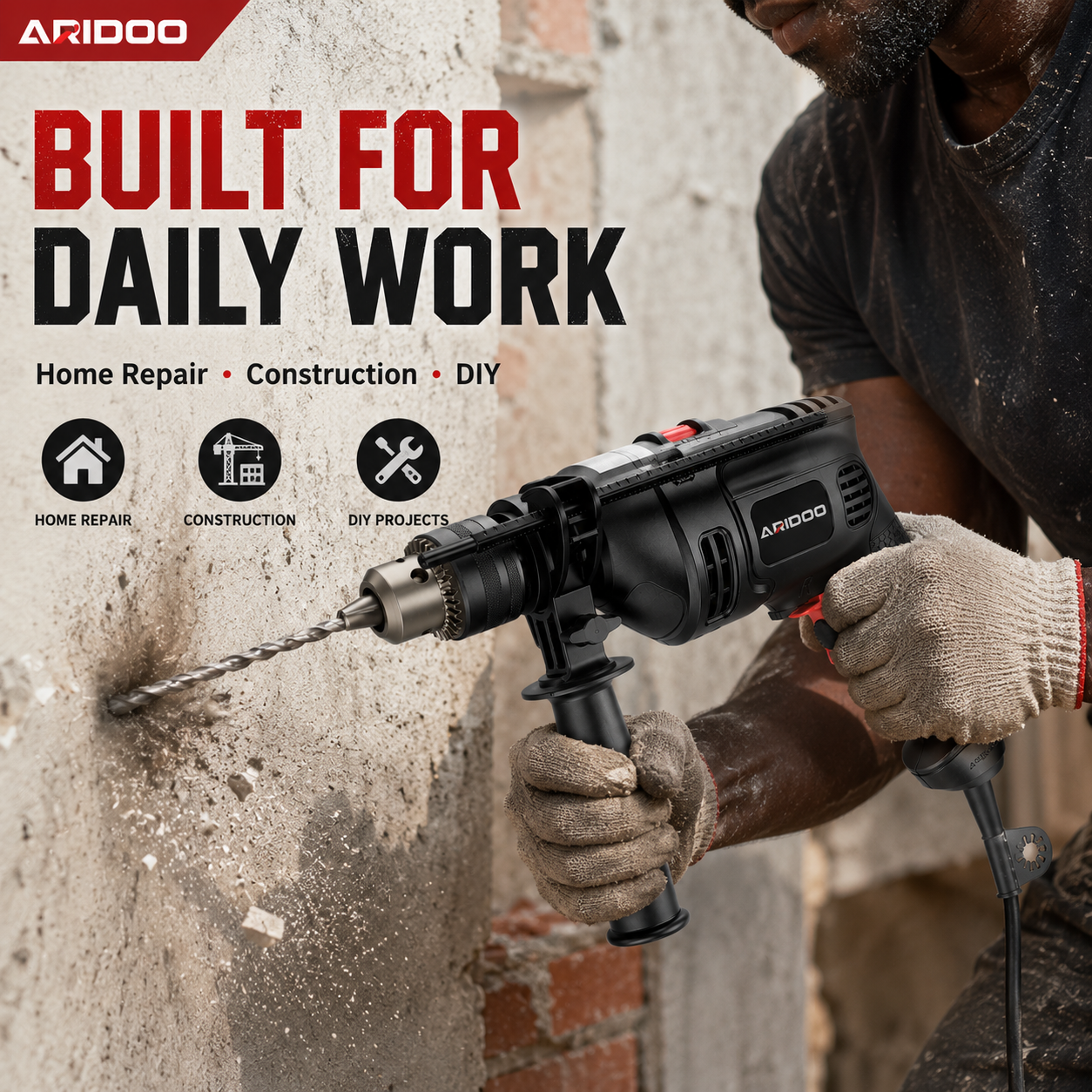 780W Electric Impact Drill Set – Corded Drill Machine with Drill Bits for Wall, Wood & Metal, drilling machine set ,drillling tool drill bit set drill