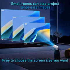 Smart 2-in-1 HD Gaming Projector with 2 Wireless Controllers, Built-in Retro Games, Portable Mini Home Cinema Projector, Remote Control Included for Movies, Gaming & Family Entertainment