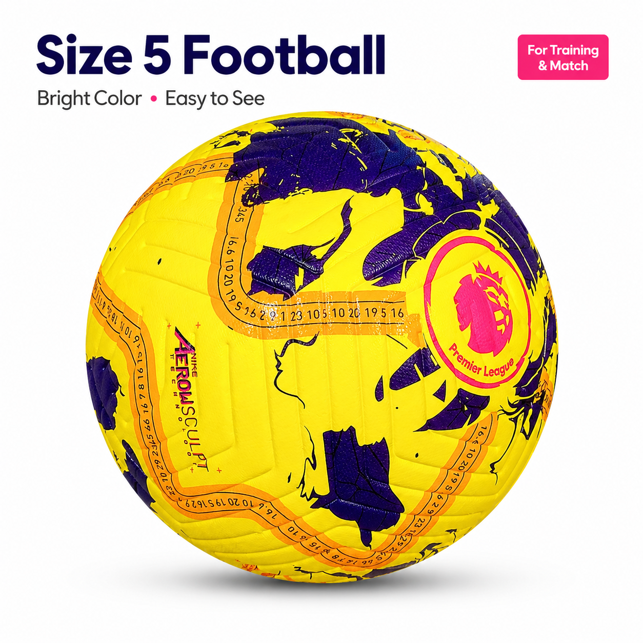 Size 5 Original Football -Quality Soccer ball | Premier League Match football ball