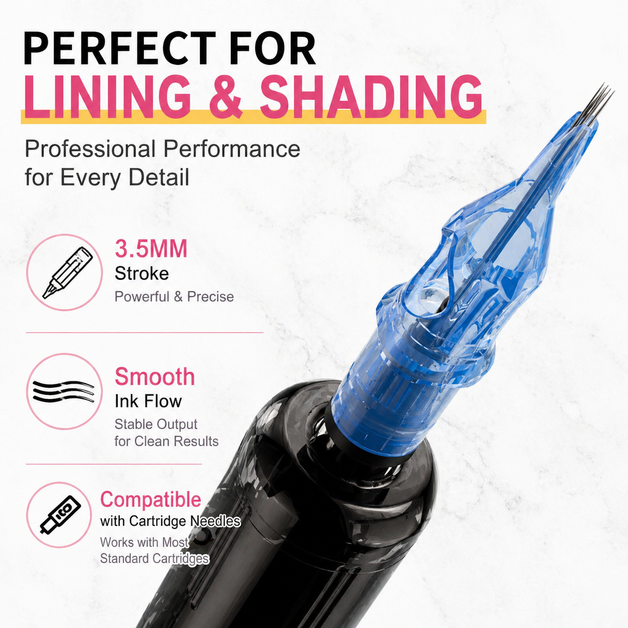 Wireless Tattoo Pen Machine – 1600mAh Battery, 3.5mm Stroke, LED Display | Professional Rotary Tattoo Gun|Tattoo Machine