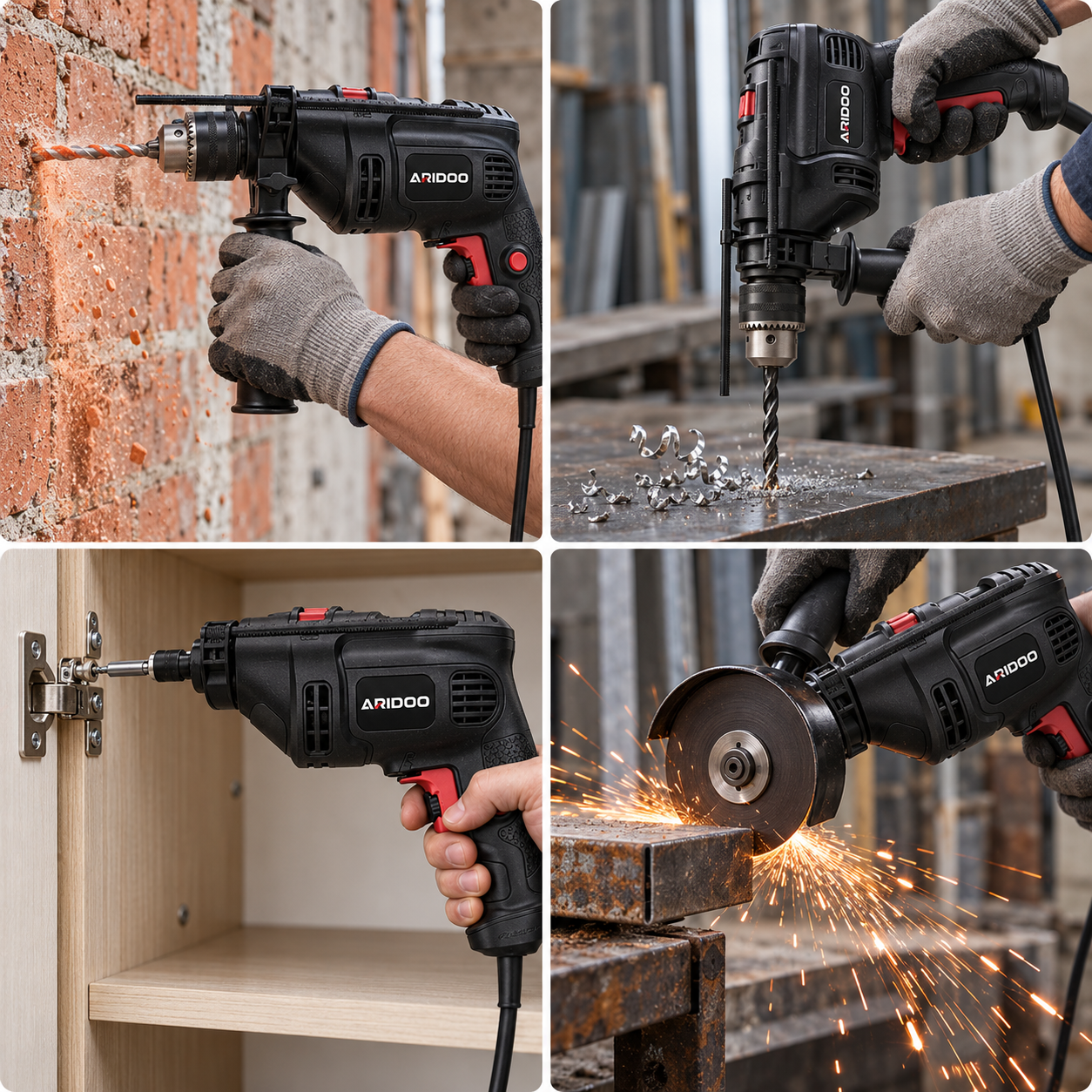 710W Impact Drill Machine ,Hammer Drill With Drill Bit Set For Wall, Wood & Metal,Electric Drill,Concrete,Power Tool