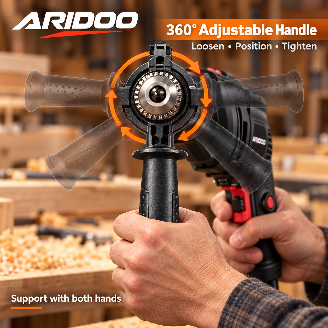 710W Impact Drill Machine ,Hammer Drill With Drill Bit Set For Wall, Wood & Metal,Electric Drill,Concrete,Power Tool