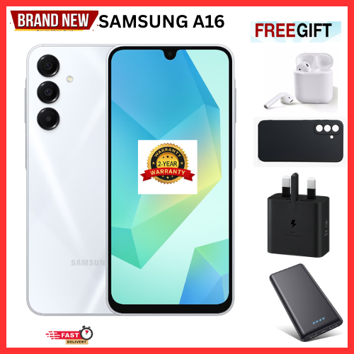 GEN'S DISCOUNT!!!BRAND NEW SAMSUNG Samsung Galaxy A16 128GB+4GB 6.7" Super AMOLED Display 50MP Triple Camera Android 14 Mediatek Helio G9 COMES SMART PHONE  WITH FREE GIFTS