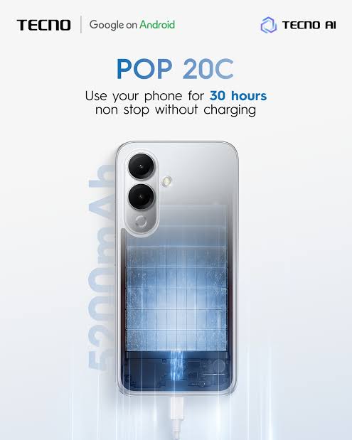 Best price for Tecno Pop 20C 4+64GB 6.7