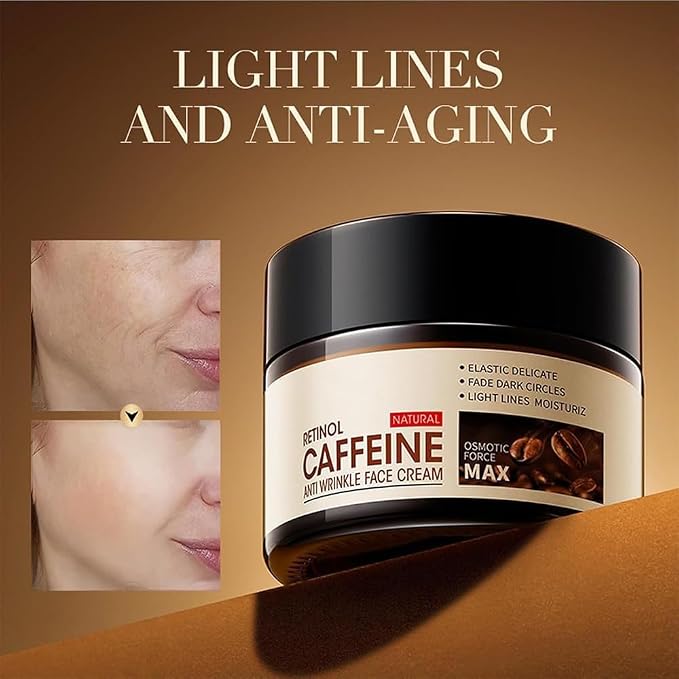SADOER  Retinol Caffeine Anti-Wrinkle Lightening Anti-Aging Moisturizing Face Cream.