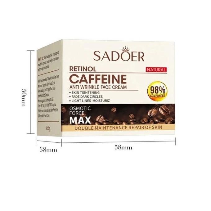 SADOER  Retinol Caffeine Anti-Wrinkle Lightening Anti-Aging Moisturizing Face Cream.