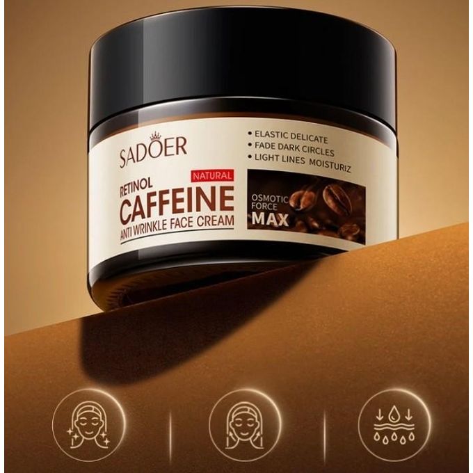 SADOER  Retinol Caffeine Anti-Wrinkle Lightening Anti-Aging Moisturizing Face Cream.