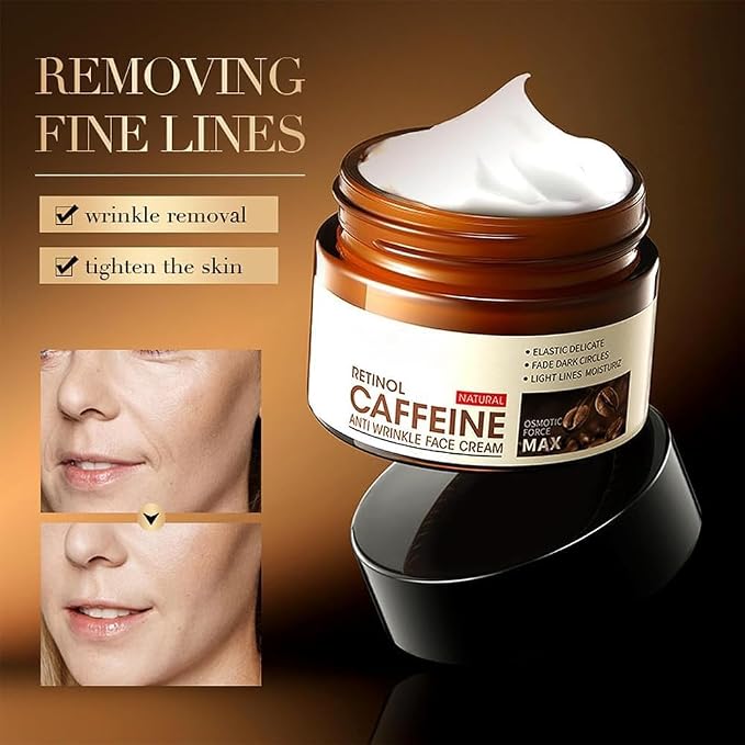 SADOER  Retinol Caffeine Anti-Wrinkle Lightening Anti-Aging Moisturizing Face Cream.