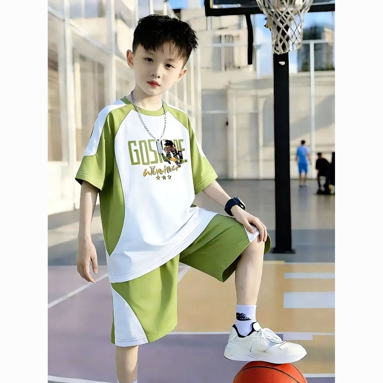 New Arrival Boys Letter Print 2PCS Tracksuit, Soft Breathable Summer Short Sleeve Top & Shorts, Loose Casual Daily Kids Boys Clothing Set