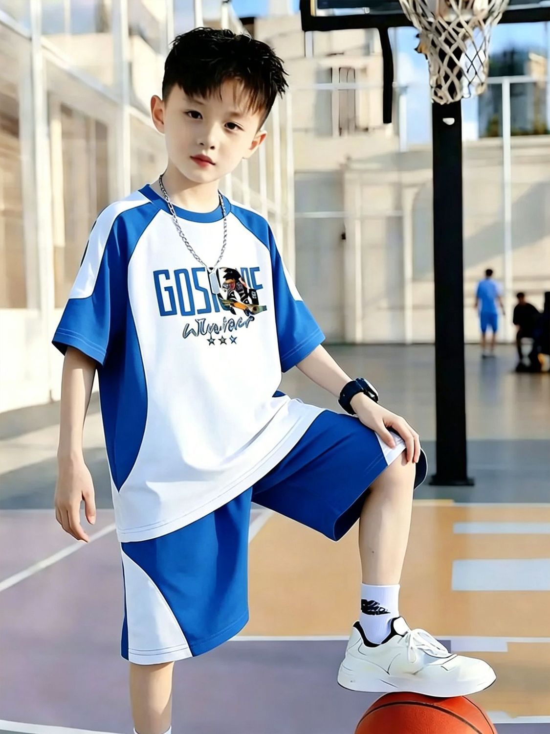 New Arrival Boys Letter Print 2PCS Tracksuit, Soft Breathable Summer Short Sleeve Top & Shorts, Loose Casual Daily Kids Boys Clothing Set