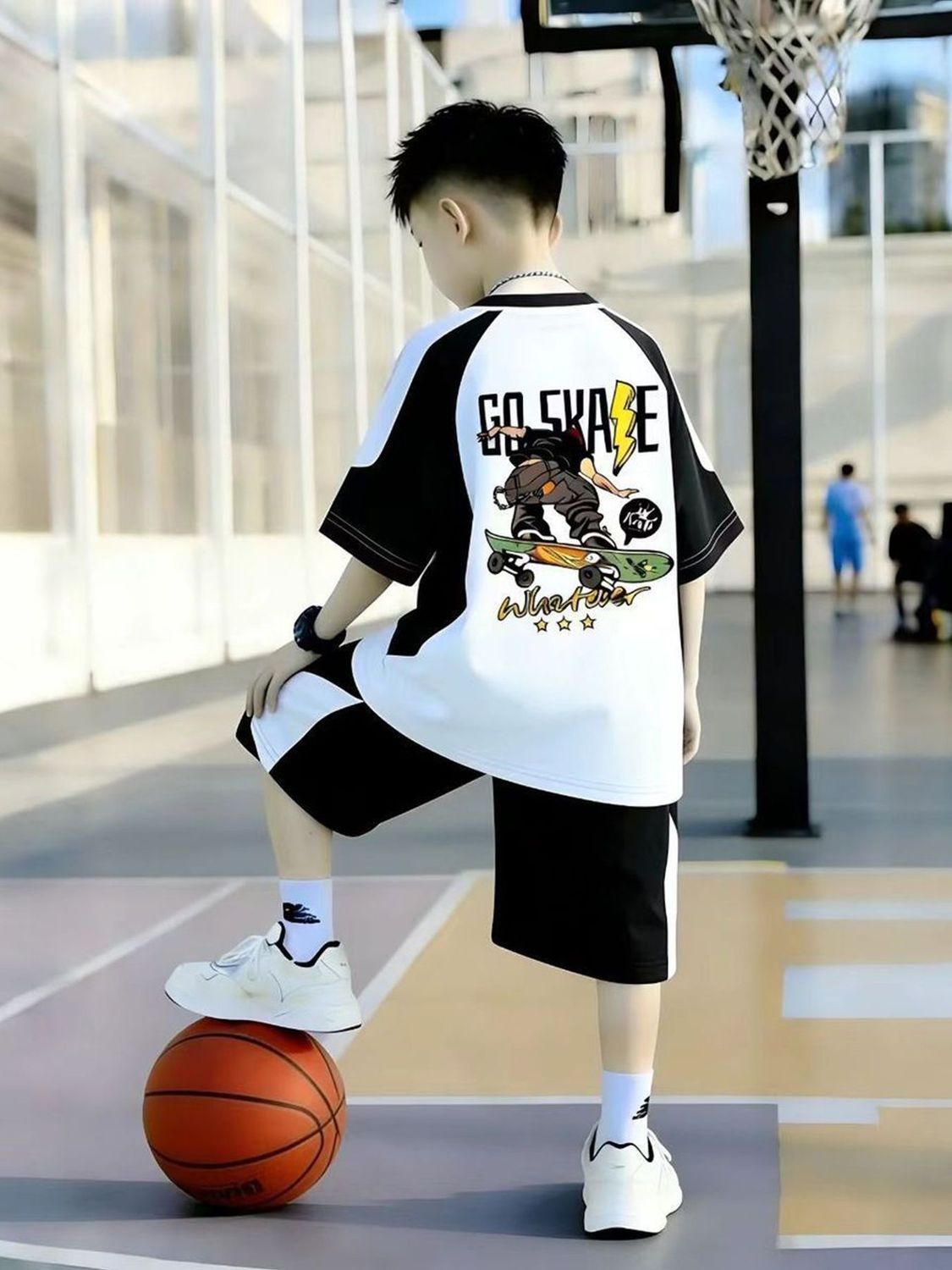 New Arrival Boys Letter Print 2PCS Tracksuit, Soft Breathable Summer Short Sleeve Top & Shorts, Loose Casual Daily Kids Boys Clothing Set
