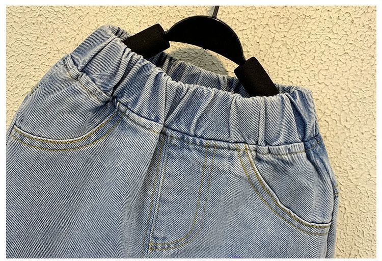 New Arrival Boys Summer 2Pcs Outfit Stylish Short Sleeve Top + Thin Denim Shorts Casual Handsome Kids Clothing Set