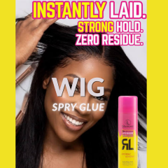 Glamour SL Fast Drying Wig Holding Spray 300ml | Extra Mega Hold Lace Wig Adhesive Spray | Edge Control Hair Styling Spray | No Residue | Long Lasting Frontal Spray. wig glue spray