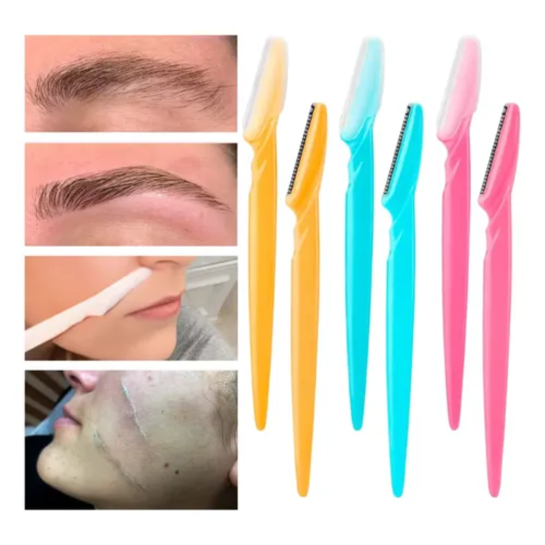 3PCS Eyebrow Razor Set for Women & Men | Stainless Steel Precision Facial Hair Remover | Portable Eyebrow Trimmer for Face, Peach Fuzz & Dermaplaning, for precise eyebrow shaping,