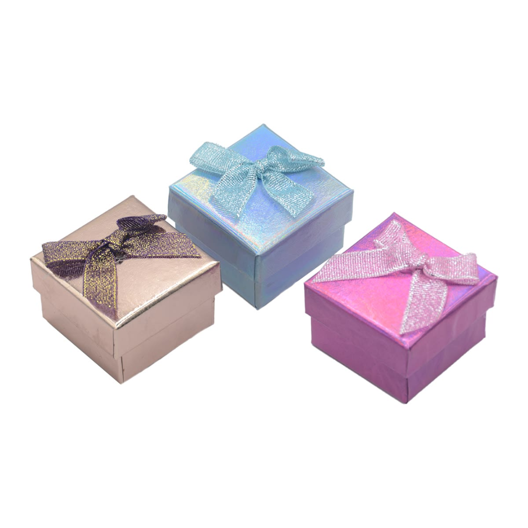 Gift Box with Soft Inner and Ribbon Bow, Watch Jewelry Gift Packaging Box for Watches, Bracelets, Rings, Earrings, Birthday, Wedding and Special Occasions