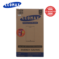 ECOMAX 90L Fridge Single Door BCD-90 Mechanical Temperature Control Glass Storage Shelf Lock and Keys Energy Saving Compact Household Refrigerator