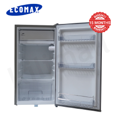 ECOMAX 90L Fridge Single Door BCD-90 Mechanical Temperature Control Glass Storage Shelf Lock and Keys Energy Saving Compact Household Refrigerator