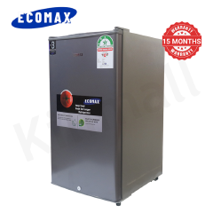 ECOMAX 90L Fridge Single Door BCD-90 Mechanical Temperature Control Glass Storage Shelf Lock and Keys Energy Saving Compact Household Refrigerator