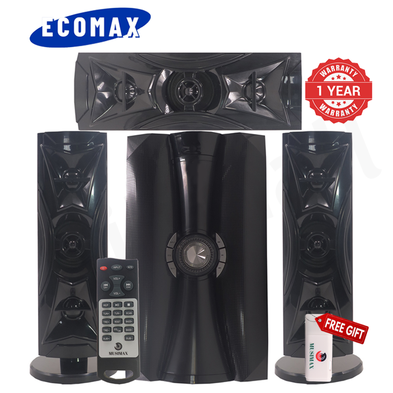 MUSIMAX/ECOMAX 3.1CH HI-FI Multimedia Bluetooth Woofer Home Audio System Speaker Systems Home Theater System Subwoofer with Remote Control 3000W USB SD FM DVD Input LM-1106