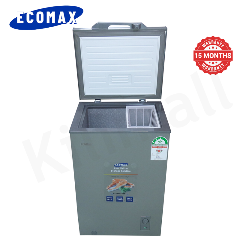 ECOMAX 119L Chest Freezer Deep Freezer with Basket for Meat Storage Energy Star Rated Upright Freezer BD-119