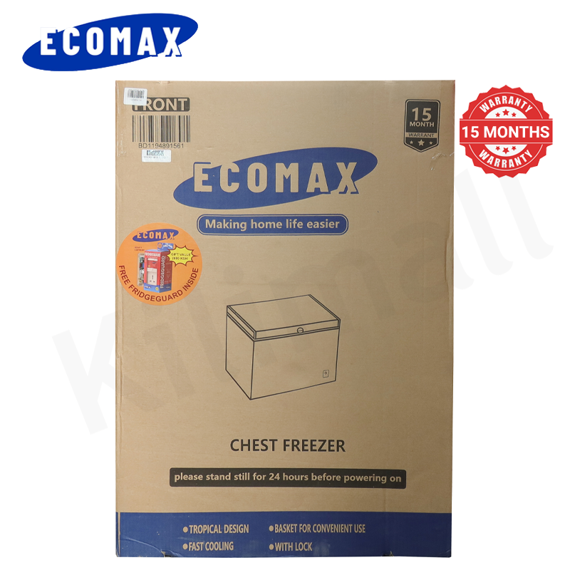 ECOMAX 119L Chest Freezer Deep Freezer with Basket for Meat Storage Energy Star Rated Upright Freezer BD-119