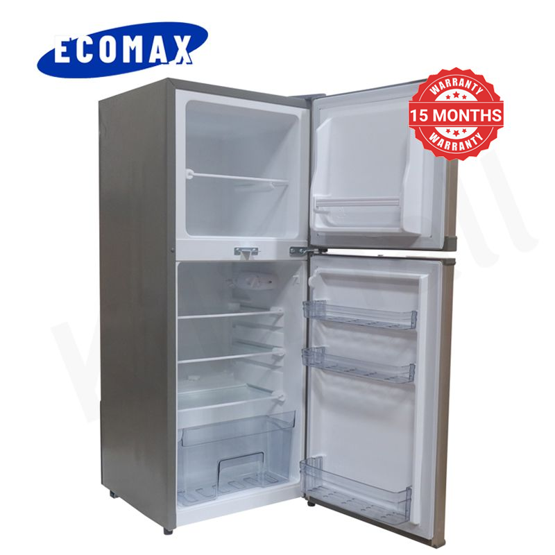 ECOMAX BCD-118 118L Double Door Fridge Freezer, With Lock And Keys, Energy Saving Household Refrigerator for Home Kitchen