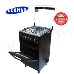 ECOMAX 3 Gas + 1 Electric 4 Burners Free Standing Gas Cooker Cooking Range with 55L Oven Automatic lgnition LX-680-3G1E