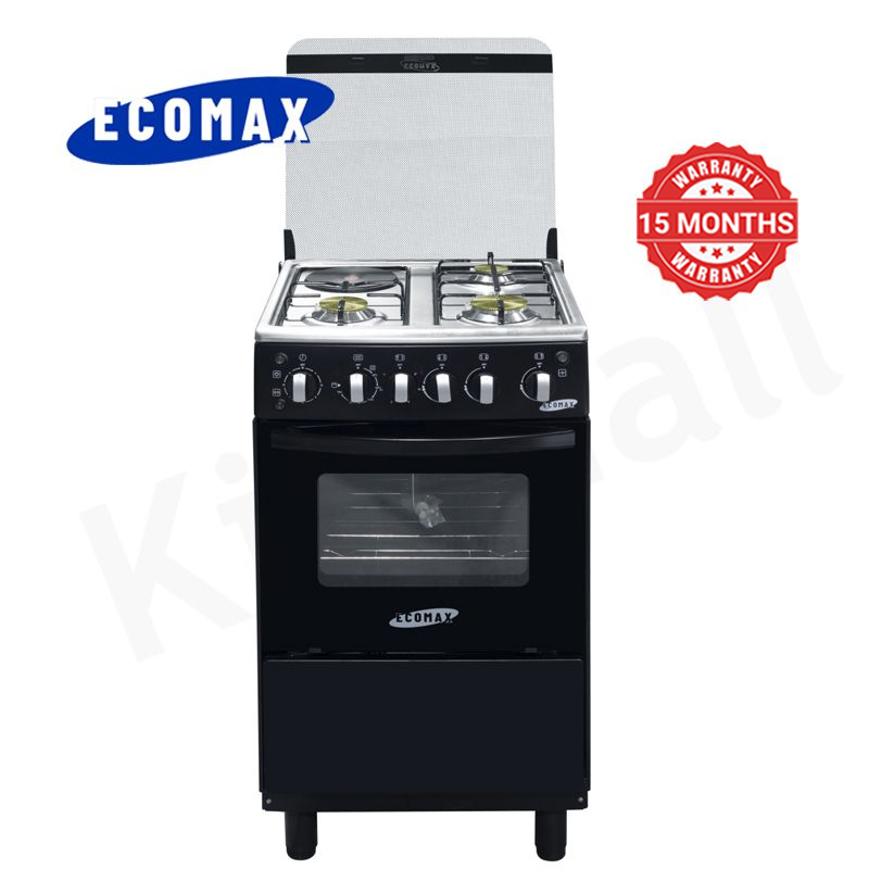 ECOMAX 3 Gas + 1 Electric 4 Burners Free Standing Gas Cooker Cooking Range with 55L Oven Automatic lgnition LX-680-3G1E