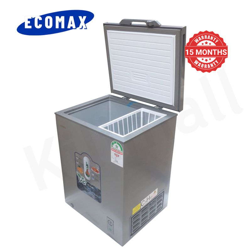 ECOMAX BD-169 169L Large Chest Freezer Top Open Chest Freezer, Stay-Open Lid Design, Energy Saving Household Deep Freezing Machine Secure Lock Keys