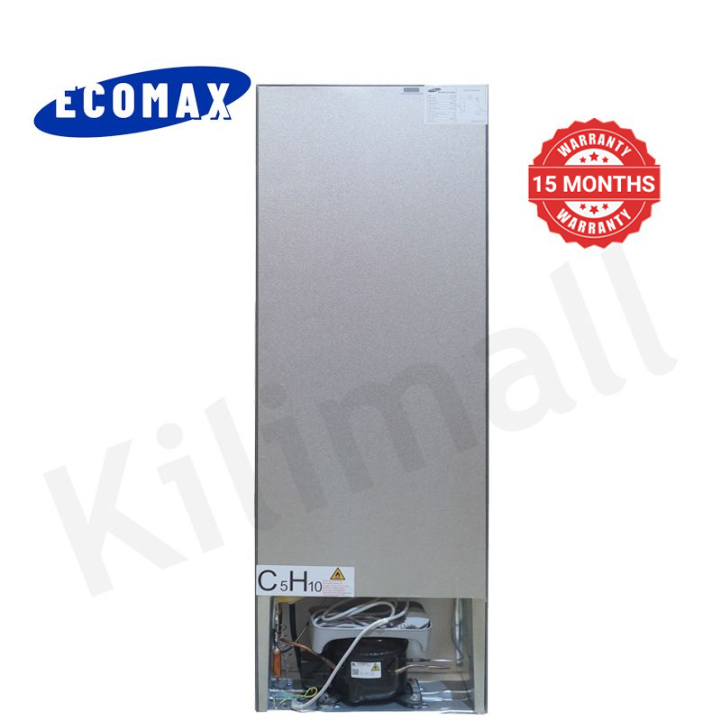 ECOMAX 138L Double Doors Fridge and Freezer with Glass Shelf  Energy Saving Compact Household Fridge BCD-138 Household Applicances Refrigerator