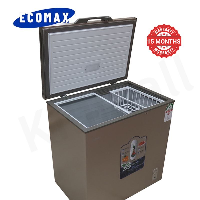 ECOMAX 219L 219L Large Capacity Chest Deep Freezer Secure Lock With Keys Removable Storage Basket Low Power Energy Saving Ideal for Home Kitchen Small Business Commercial Use