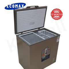 ECOMAX 219L 219L Large Capacity Chest Deep Freezer Secure Lock With Keys Removable Storage Basket Low Power Energy Saving Ideal for Home Kitchen Small Business Commercial Use