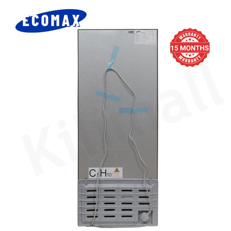 ECOMAX BCD-118 118L Double Door Fridge Freezer, With Lock And Keys, Energy Saving Household Refrigerator for Home Kitchen