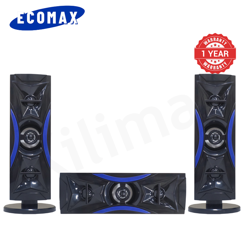 ECOMAX/MUSIMAX 3.1CH HI-FI Multimedia Bluetooth Woofer Home Audio System Speaker Systems Home Theater System Subwoofer with Remote Control 20000W USB SD FM DVD Input LM-1106