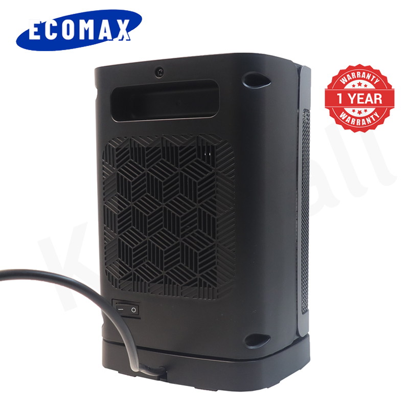 ECOMAX LX-D1500 1500W PTC Portable Space Fan Heater Room Heater Space Heater Oscillation LED Touch Display 12H Timer Overheat Tip-over Protection Energy Room Warmer