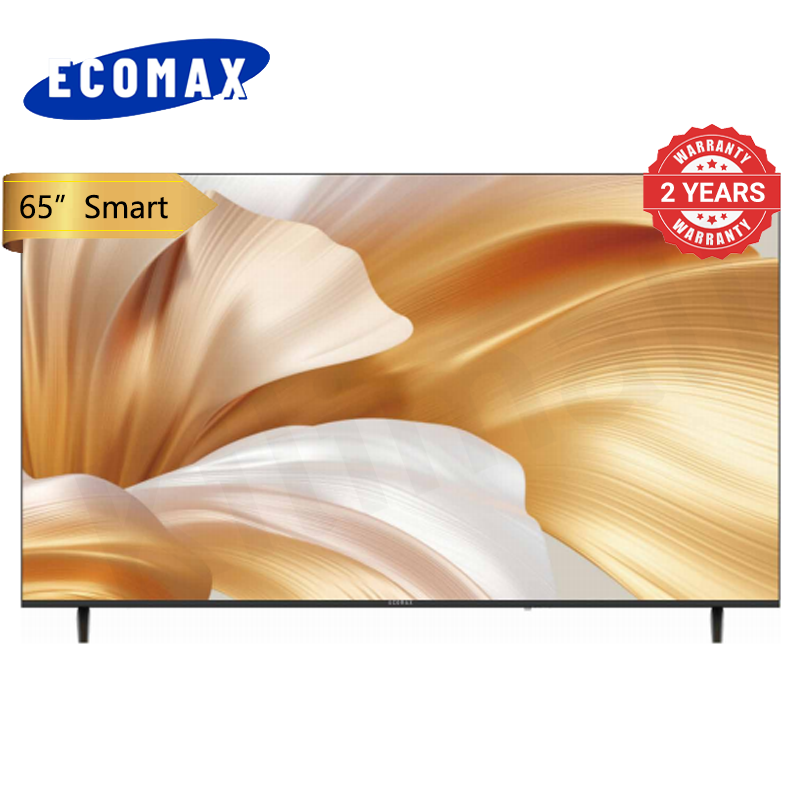 ECOMAX 65 Inch Smart TV  4K UHD Frameless TV Android 15 OS Netflix YouTube 3HDMI 2USB Ports Dual-Band WiFi Bluetooth, Ultra HD Streaming QLED Television LX-65