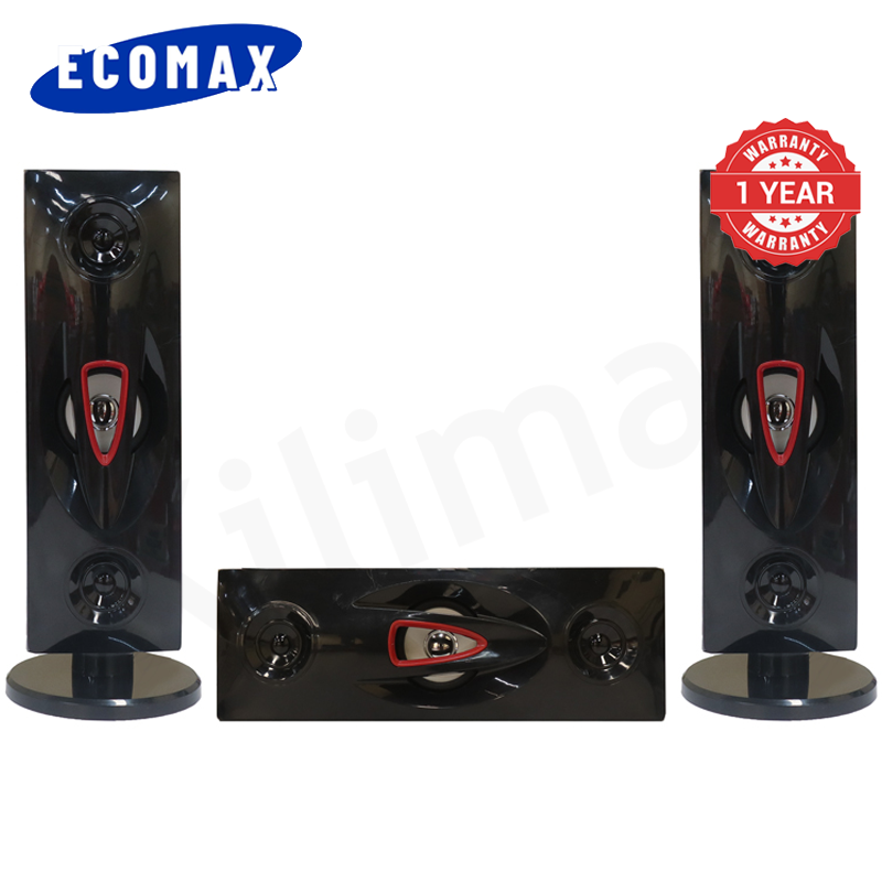 ECOMAX 3.1CH Multimedia Bluetooth Woofer LM-1107 Home Theater System Speaker Systems Subwoofer USB/SD/FM/DVD Input Home Audio System with Remote Control 3000W