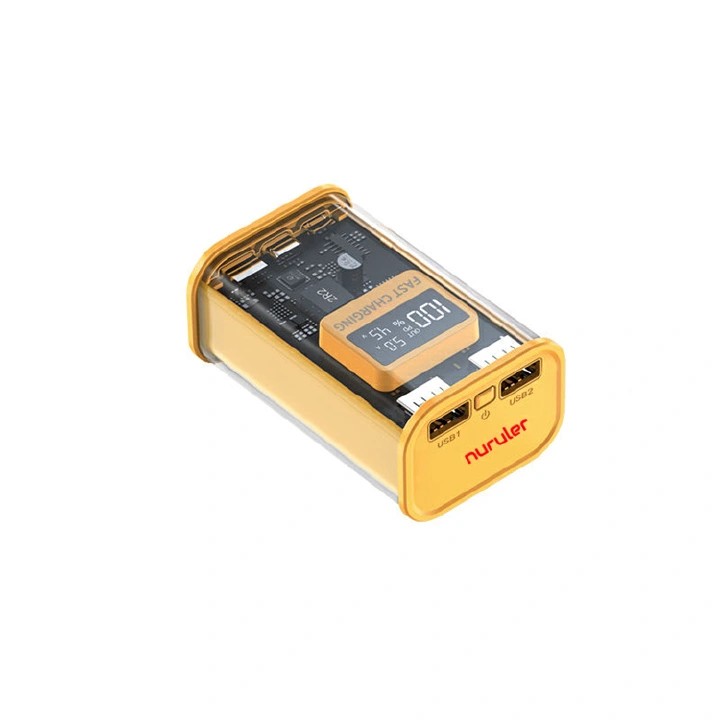 Transparent Mecha-style 10000mAh Power Bank with Genuine Capacity, 22.5W Bidirectional Fast Charging Portable Charger, Compatible with All iPhone and Android Models, Free Charging Cable Included
