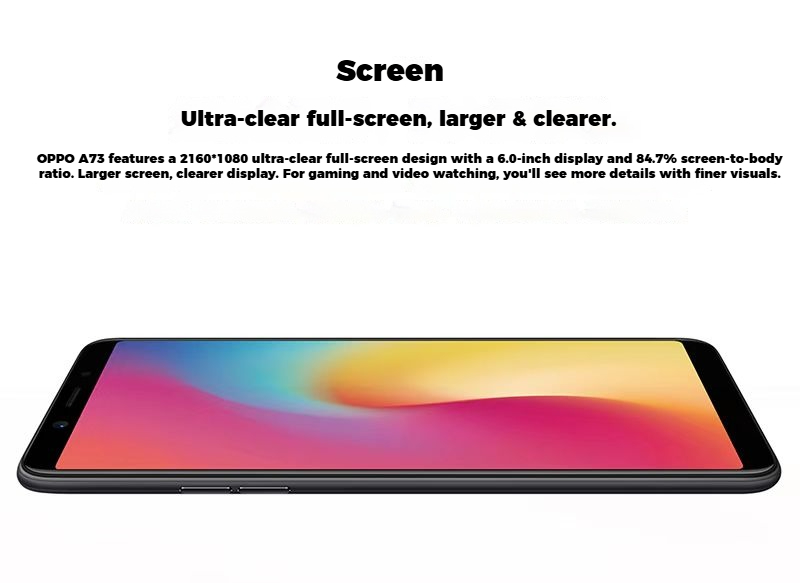 Refurbished OPPO A73/F5 Smartphone 4GB+64GB, 6 Inch HD Full Screen, Rear-mounted fingerprint unlock,16MP Front Beauty Camera, Dual SIM Mobile Phone,Gaming & Live Streaming Phone,All Networks Supported
